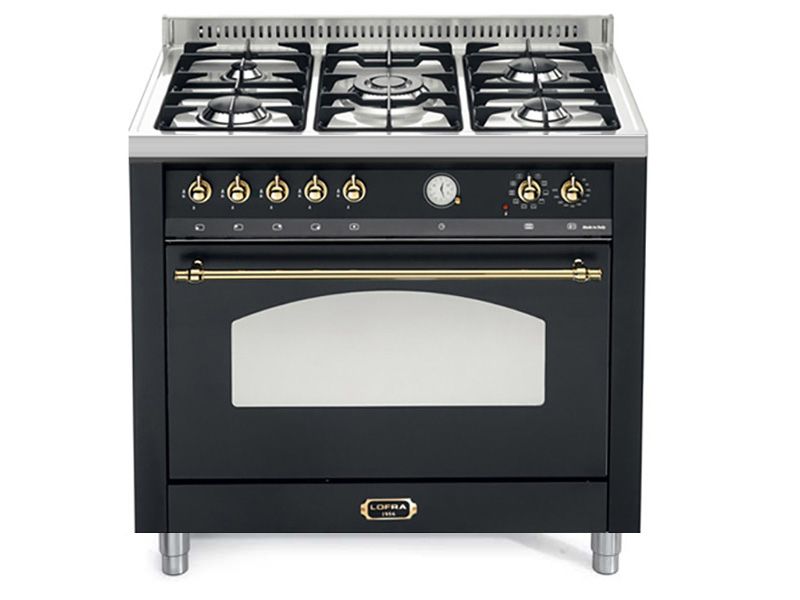 Lofra Dolcevita Black 90cm Gas Top and Electric Oven